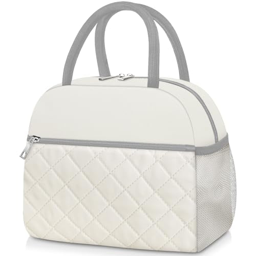 Insulated Leakproof Quilted Reusable Lunch Tote Bag