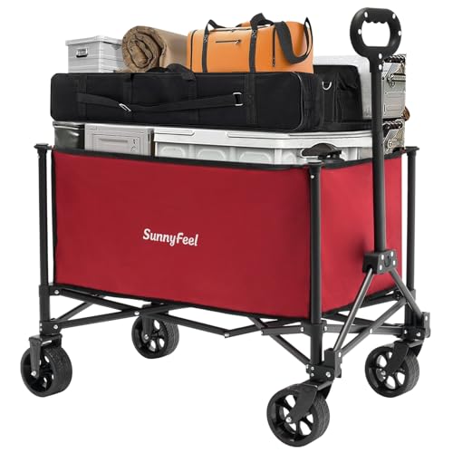 Foldable Collapsible Utility Wagon Cart, 176 lb Capacity