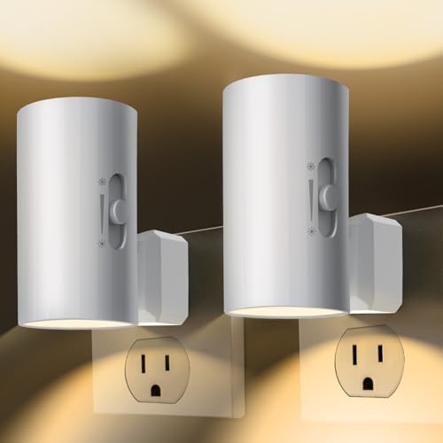 2 Pack Plug-In Dimmable LED Night Lights Sensor