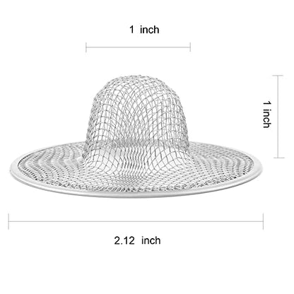 FURNIFE 6pcs Mesh Bathroom Lavatory Sink Strainer, Stainless Steel Slop Basket Filter Trap, 2.12" Top / 1" Sink Strainer, Bathroom Wash Basin Balcony Drain Hole, Utility, Slop, Laundry, RV