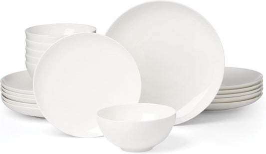 18-Piece Bone China Coupe Dinnerware Set
