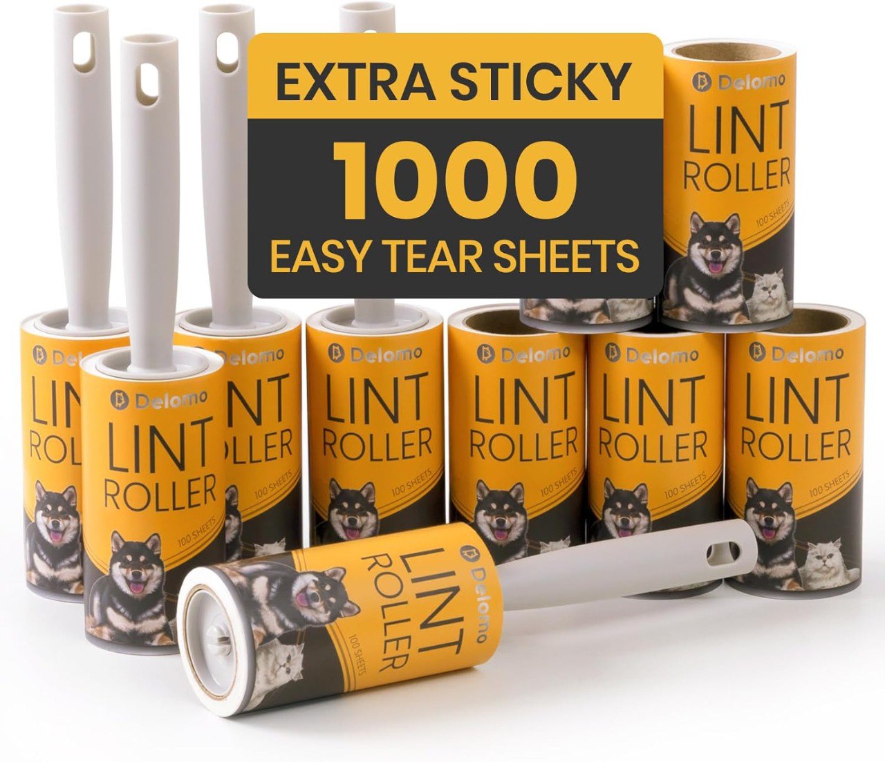 1000 Sheet Extra Sticky Pet Hair Lint Rollers