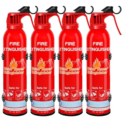 4 Pack Portable Water-Based Home Fire Extinguishers