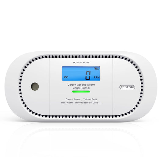 X-Sense Carbon Monoxide Detector Alarm with Digital LCD Display, Replaceable Battery CO Alarm Detector with Peak Value Memory, XC01-R