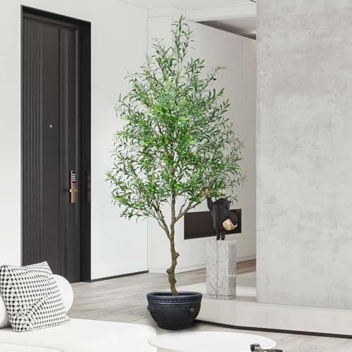 8FT Artificial Olive Tree Indoor with Fruits & Leaves