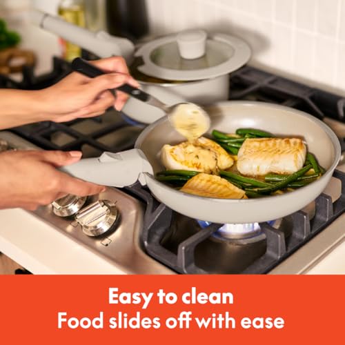 BELLA 8-Piece Nonstick Cookware Set with Glass Lids