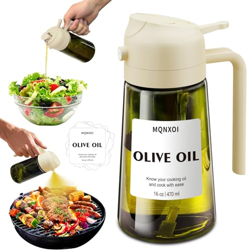 16oz 2-in-1 Glass Oil Sprayer and Dispenser