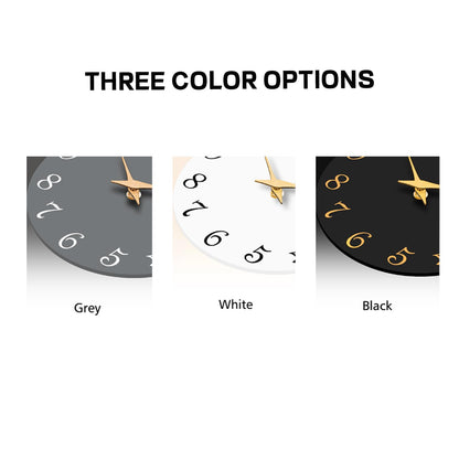 8 Inch Silent Non-Ticking Wall Clock - White