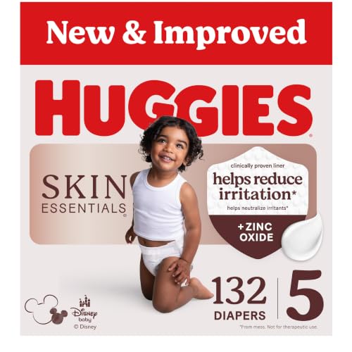 132 Count Huggies Skin Essentials Baby Diapers