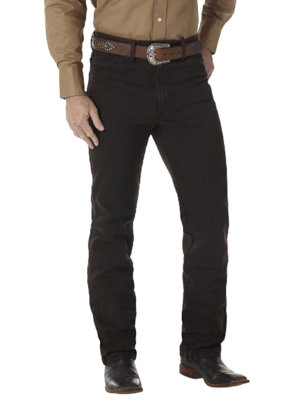 Wrangler Men's Cowboy Cut Slim Fit Jean, Black Chocolate, 30W x 34L