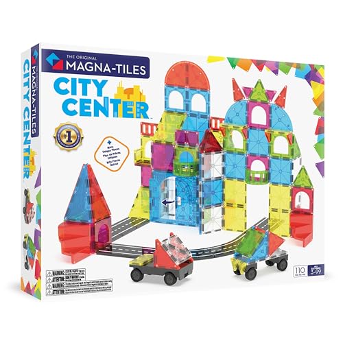 110 Piece MAGNA-TILES City Center Magnetic Building Set