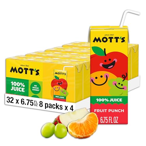 32 Count Mott's 100% Fruit Punch Juice Boxes