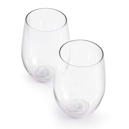 hotder Tritan Wine Glasses Set of 4,20 OZ Stemless BPA-Free Wine Glasses Upgraded，Outdoor Unbreakable Wine Glasses，Clear