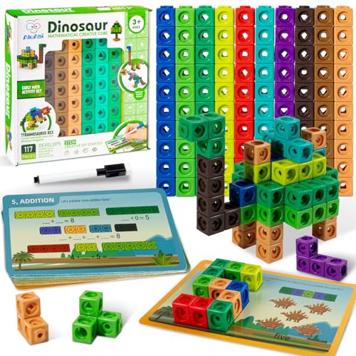 117 Piece Math Linking Cubes Set for Kids