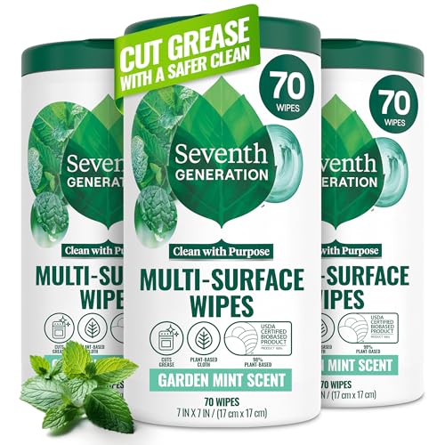 3 Pack Seventh Generation Multi-Surface Cleaning Wipes 70 Count