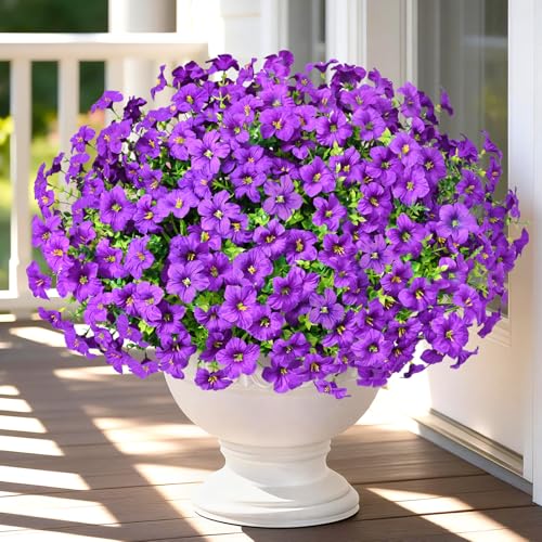 12 Pack UV Resistant Artificial Outdoor Flowers