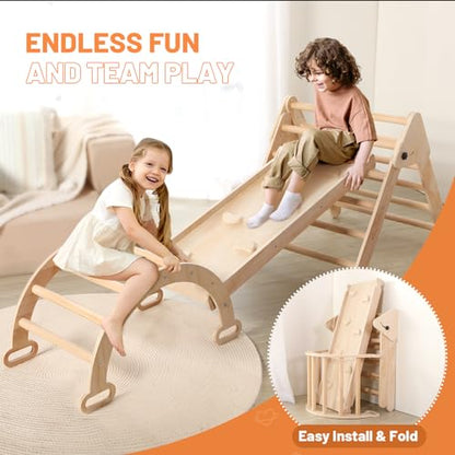 Wooden Climbing Triangle for Toddlers - Montessori Toys