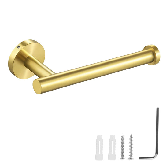 Cilee Gold Toilet Paper Holder,Bathroom Tissue Holder Paper Roll,SUS304 Stainless Steel Toilet Roll Holder for Bathroom, Kitchen, Washroom Wall Mount