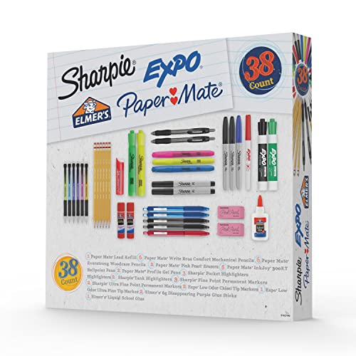 38 Piece Sharpie School Supplies Kit Essentials Set