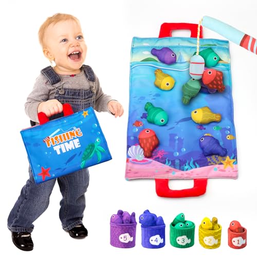 Montessori Fishing Game Stacking Cups Learning Toys Toddlers