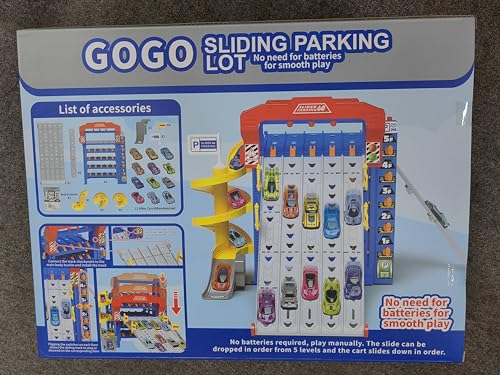 10 Cars Parking Track Toy for Boys Ages 3-8
