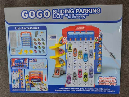 10 Cars Parking Track Toy for Boys Ages 3-8