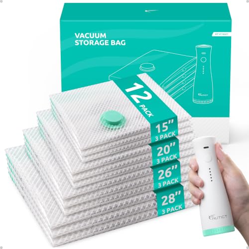 12 Pack Vacuum Seal Storage Bags with Electric Pump