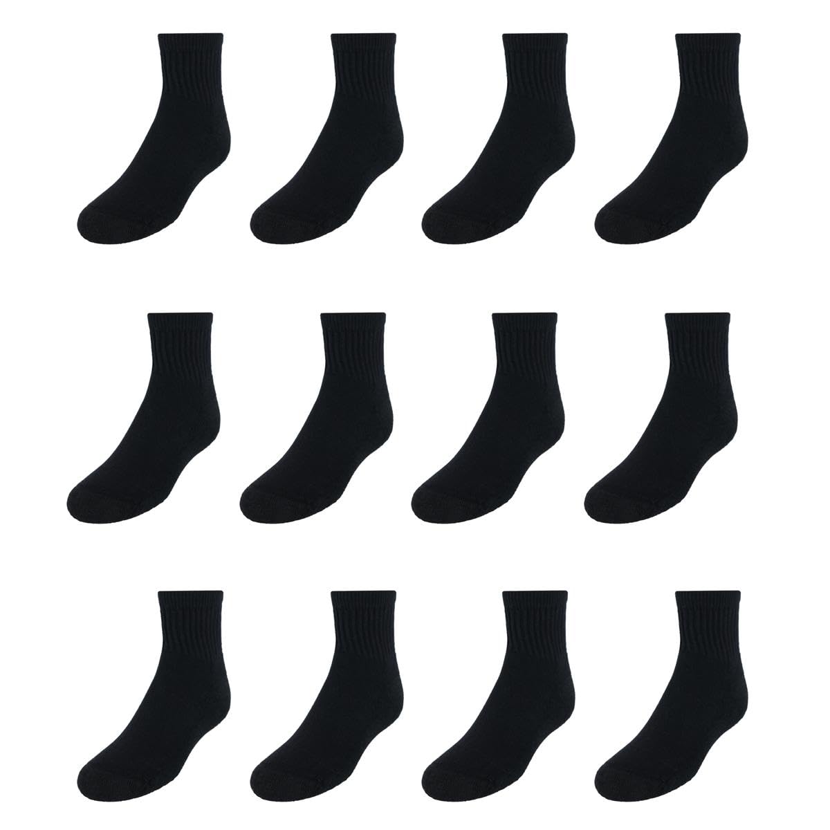 12 Pack Hanes Boys Cushioned Ankle Socks
