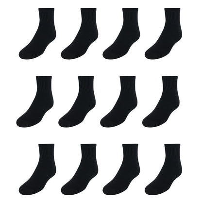 12 Pack Hanes Boys Cushioned Ankle Socks