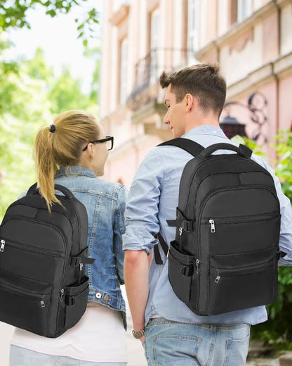 KIMNERPU 21L Large Backpack with Laptop Compartment, School Backpack, Travel Backpack, Work Backpack for Woman and Man, Casual Bookbags for High School and University for Boys and Girls, Black