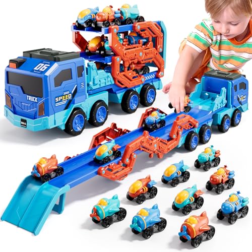 10-in-1 Toddler Space Truck Race Track Toy Set
