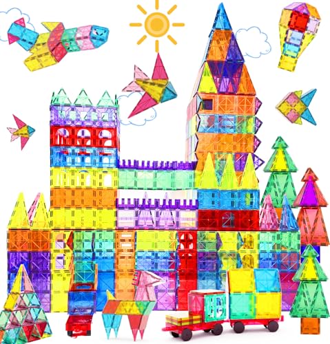 104 Piece Magnetic Tiles Building Blocks Set for Kids