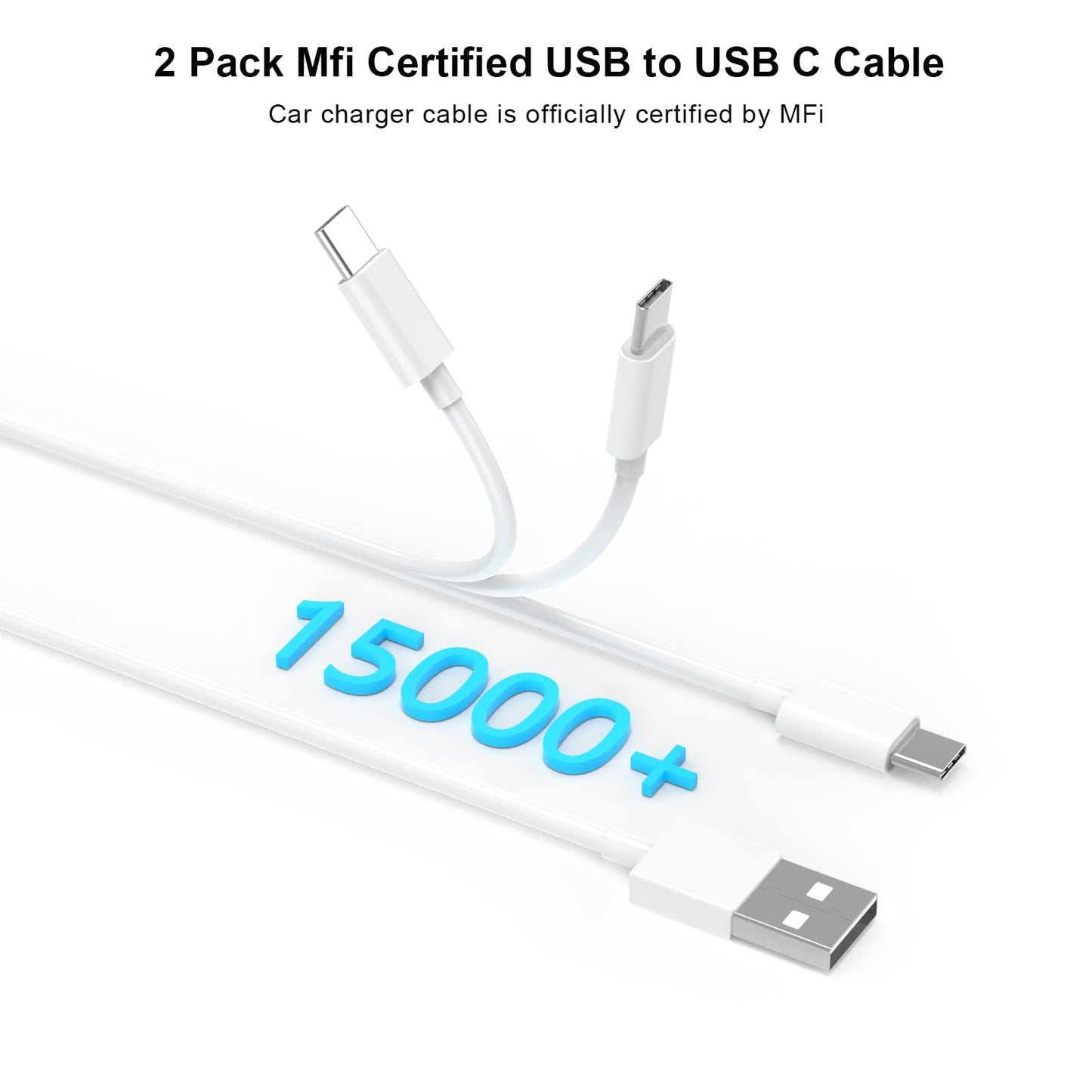 USB Car Charger 4.8A Dual Port Adapter