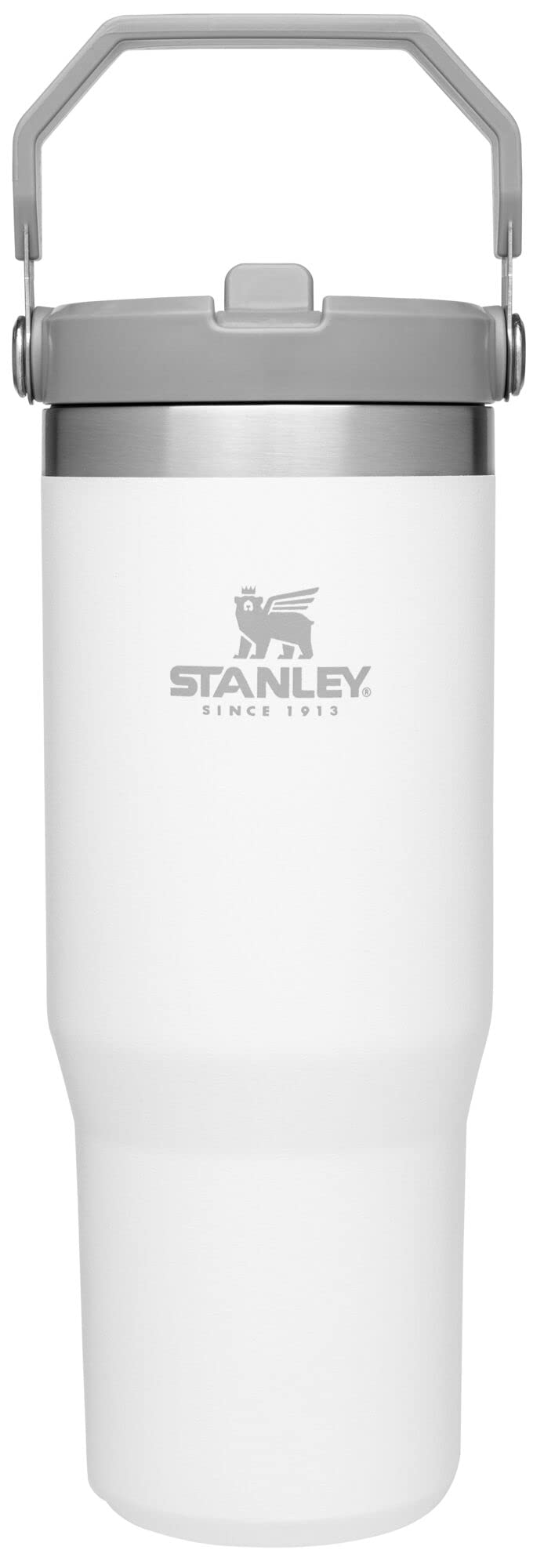 Stanley IceFlow Stainless Steel Tumbler with Straw - Vacuum Insulated Water Bottle for Home, Office or Car - Reusable Cup with Straw Leak Resistant Flip - Cold for 12 Hours or Iced for 2 Days (Polar)