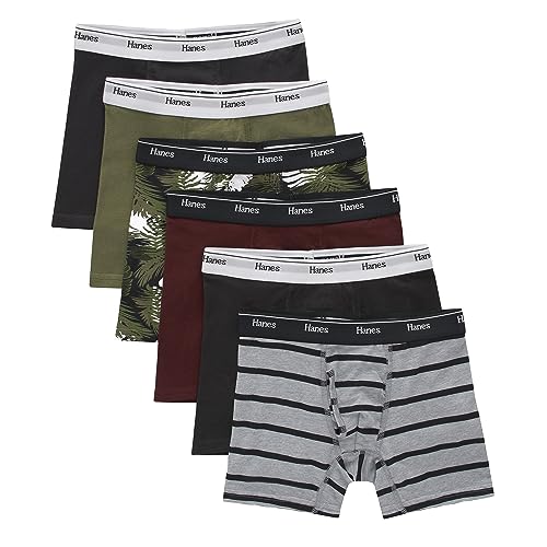 6 Pack Hanes Boys Boxer Briefs Underwear