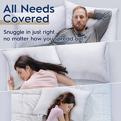 viewstar Pillows Standard Size Set of 2, Bed Pillows for Sleeping, Standard Pillows 2 Pack for Back, Stomach or Side Sleepers, Fluffy Pillows with Down Alternative, Machine Washable, Soft 18" x 24"