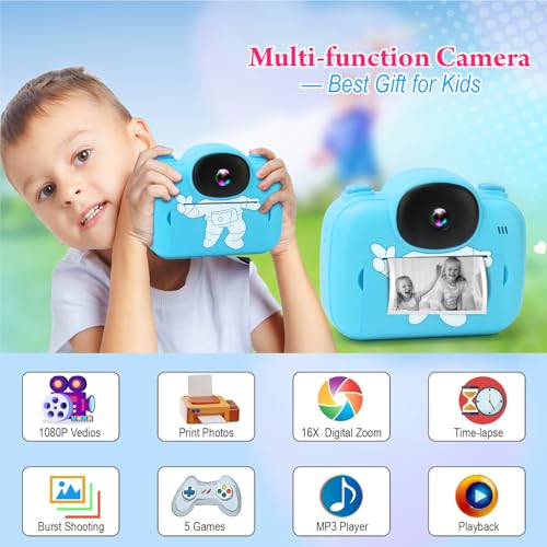 Kids Instant Print Camera for Ages 3-12