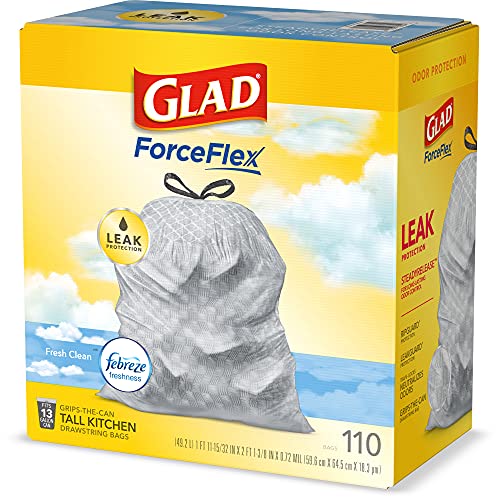 Glad 13 Gallon Odorshield Trash Bags, 110 Count