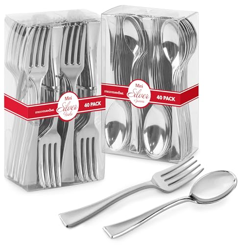 160 Pack Mini Plastic Tasting Spoons and Forks