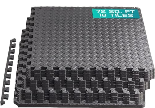 72 Sq Ft EVA Interlocking Foam Floor Tiles