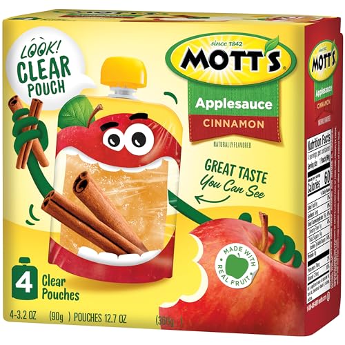 Mott's Cinnamon Applesauce Pouches, 24 Count