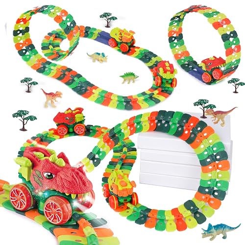 64 Piece Dinosaur Race Track Set with Car