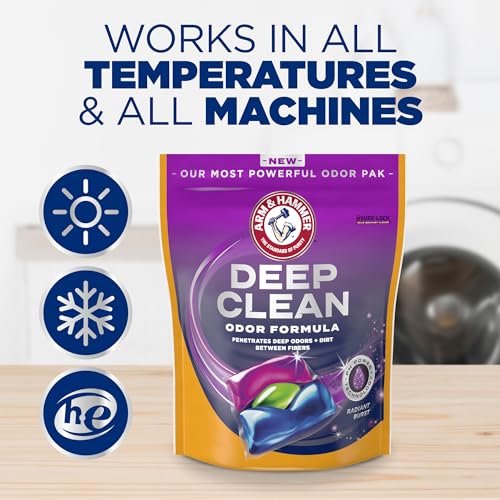 ARM & HAMMER Deep Clean Odor Formula Laundry Detergent Power Paks, 44 ct.