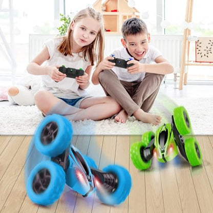 ORRENTE Remote Control Car, RC Cars Toys for Ages 5-7, 2.4GHz 4WD Fast RC Car Kids Toys for Ages 8-13, Double Sided 360° Rotating Monster Truck Toys for Girls RC Truck Toy Cars for Boys