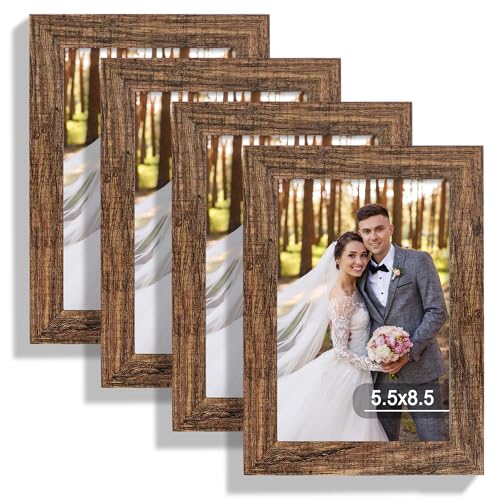 4 Pack 5.5x8.5 Glass Diploma Frames