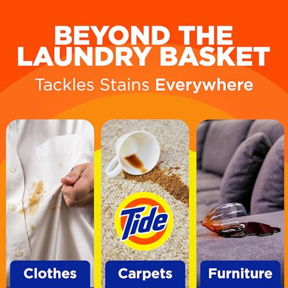 Tide Laundry Stain Remover with Oxi, Rescue Clothes, Upholstery, Carpet and more from Tough Stains, Stain Treater, 22 Fl Oz (Pack of 4)