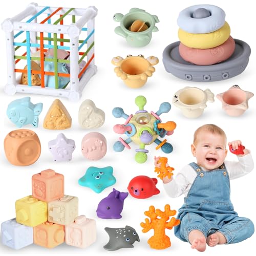 Montessori 7-in-1 Baby Sensory Learning Toy Set