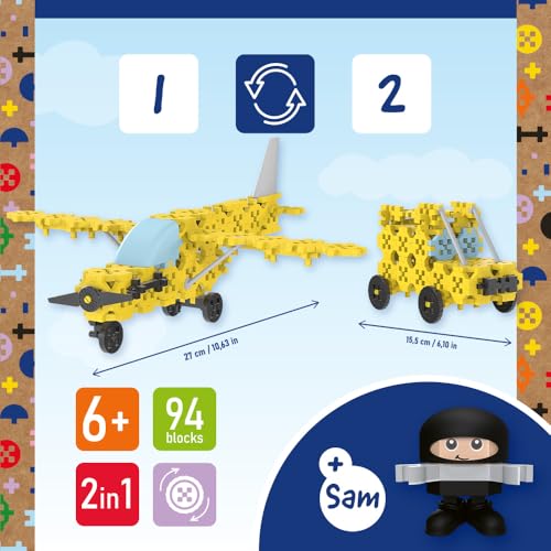 94-Piece Connect Construction Bricks 2-in-1 Set