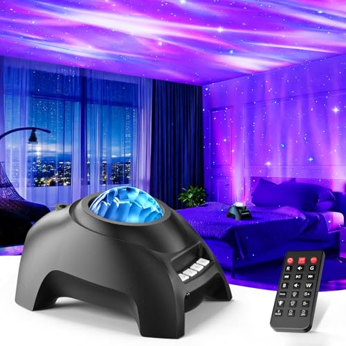Galaxy Star Projector with Bluetooth Speaker and White Noise