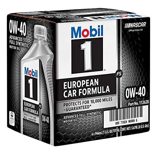 Mobil 1 FS European Car Formula Full Synthetic Motor Oil 0W-40, 1 Quart (Pack of 6)